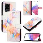 For Samsung Galaxy S20 Ultra PT003 Marble Pattern Flip Leather Phone Case(Galaxy Marble White) - 1
