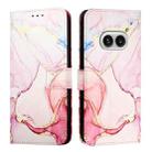 For Nothing Phone 2a PT003 Marble Pattern Flip Leather Phone Case(Rose Gold) - 1