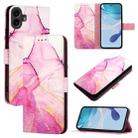 For Nothing CMF Phone 1 PT003 Marble Pattern Flip Leather Phone Case(Pink Purple Gold) - 1