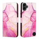 For Nothing CMF Phone 1 PT003 Marble Pattern Flip Leather Phone Case(Pink Purple Gold) - 3