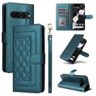 For Google Pixel 7 Pro Diamond Lattice Leather Flip Phone Case(Green) - 1