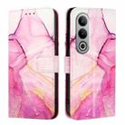 For OnePlus Nord CE4 PT003 Marble Pattern Flip Leather Phone Case(Pink Purple Gold) - 1