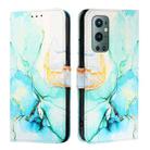 For OnePlus 9 Pro PT003 Marble Pattern Flip Leather Phone Case(Green) - 2