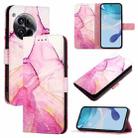 For OnePlus 12 5G Global PT003 Marble Pattern Flip Leather Phone Case(Pink Purple Gold) - 1