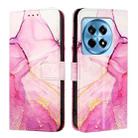 For OnePlus 12R 5G Global PT003 Marble Pattern Flip Leather Phone Case(Pink Purple Gold) - 2