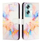 For OnePlus Nord N30 SE 5G PT003 Marble Pattern Flip Leather Phone Case(Galaxy Marble White) - 2