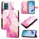 For OnePlus Nord CE 2 Lite 5G / Nord 2 Lite PT003 Marble Pattern Flip Leather Phone Case(Pink Purple Gold) - 1