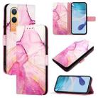 For OnePlus Nord CE4 Lite PT003 Marble Pattern Flip Leather Phone Case(Pink Purple Gold) - 1