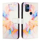 For OnePlus Nord N10 5G PT003 Marble Pattern Flip Leather Phone Case(Galaxy Marble White) - 2