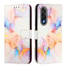 For OnePlus Ace 5 Ultra PT003 Marble Pattern Flip Leather Phone Case(Galaxy Marble White) - 2