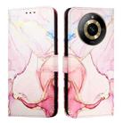 For Realme 11 4G Global PT003 Marble Pattern Flip Leather Phone Case(Rose Gold) - 2