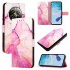 For Realme 12 Pro / 12 Pro+ 5G Global PT003 Marble Pattern Flip Leather Phone Case(Pink Purple Gold) - 1