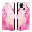 For Realme C20 / C11 2021 / C21 PT003 Marble Pattern Flip Leather Phone Case(Pink Purple Gold) - 2