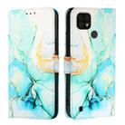 For Realme C20 / C11 2021 / C21 PT003 Marble Pattern Flip Leather Phone Case(Green) - 2