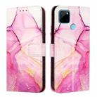 For Realme C21Y PT003 Marble Pattern Flip Leather Phone Case(Pink Purple Gold) - 2