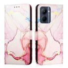 For Realme C33 2022 / 2023 Global PT003 Marble Pattern Flip Leather Phone Case(Rose Gold) - 2