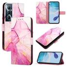 For Realme C65 4G Global PT003 Marble Pattern Flip Leather Phone Case(Pink Purple Gold) - 1