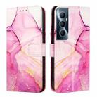 For Realme C65 4G Global PT003 Marble Pattern Flip Leather Phone Case(Pink Purple Gold) - 2