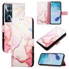 For Realme C65 4G Global PT003 Marble Pattern Flip Leather Phone Case(Rose Gold) - 1