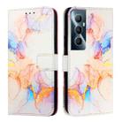 For Realme C65 4G Global PT003 Marble Pattern Flip Leather Phone Case(Galaxy Marble White) - 2