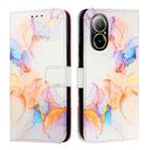 For Realme C67 4G Global PT003 Marble Pattern Flip Leather Phone Case(Galaxy Marble White) - 2