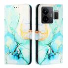 For Realme GT3 5G / Realme GT Neo 5 240W PT003 Marble Pattern Flip Leather Phone Case(Green) - 2