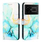 For Realme GT5 5G 204W / Realme GT5 5G PT003 Marble Pattern Flip Leather Phone Case(Green) - 2