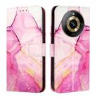 For Realme Narzo 60 Pro Global PT003 Marble Pattern Flip Leather Phone Case(Pink Purple Gold) - 2