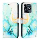 For Realme C53 4G / Narzo N53 4G Global PT003 Marble Pattern Flip Leather Phone Case(Green) - 2