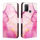 For Realme C17 / 7i PT003 Marble Pattern Flip Leather Phone Case(Pink Purple Gold) - 3