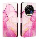 For Realme 13 Pro 5G / 13 Pro+ 5G PT003 Marble Pattern Flip Leather Phone Case(Pink Purple Gold) - 3