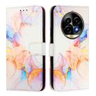 For Realme 13 Pro 5G / 13 Pro+ 5G PT003 Marble Pattern Flip Leather Phone Case(Galaxy Marble White) - 3