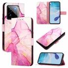 For Realme GT 7 Pro PT003 Marble Pattern Flip Leather Phone Case(Pink Purple Gold) - 1
