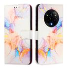 For Realme 14 Pro 5G PT003 Marble Pattern Flip Leather Phone Case(Galaxy Marble White) - 3
