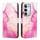For Realme C71 4G Global PT003 Marble Pattern Flip Leather Phone Case(Pink Purple Gold) - 2