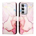 For Realme C71 4G Global PT003 Marble Pattern Flip Leather Phone Case(Rose Gold) - 2