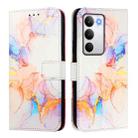 For Realme C71 4G Global PT003 Marble Pattern Flip Leather Phone Case(Galaxy Marble White) - 2
