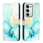 For Realme C71 4G Global PT003 Marble Pattern Flip Leather Phone Case(Green) - 2