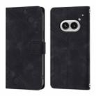 For Nothing Phone 2a Skin-feel Embossed Leather Phone Case(Black) - 1