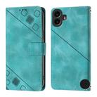 For Nothing CMF Phone 1 Skin-feel Embossed Leather Phone Case(Green) - 3