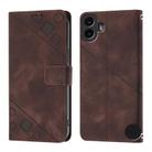 For Nothing CMF Phone 1 Skin-feel Embossed Leather Phone Case(Brown) - 3
