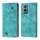 For OnePlus 9 Pro Skin-feel Embossed Leather Phone Case(Green) - 2