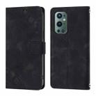 For OnePlus 9 Pro Skin-feel Embossed Leather Phone Case(Black) - 2