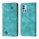 For OnePlus 9R / 8T Skin-feel Embossed Leather Phone Case(Green) - 2