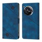 For OnePlus 12 5G Global Skin-feel Embossed Leather Phone Case(Blue) - 2