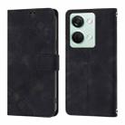 For OnePlus Ace 2V / Nord 3 Skin-feel Embossed Leather Phone Case(Black) - 2
