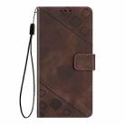 For OnePlus Nord CE3 5G India Skin-feel Embossed Leather Phone Case(Brown) - 3