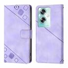 For OnePlus Nord N30 SE Skin-feel Embossed Leather Phone Case(Light Purple) - 2