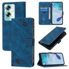 For OnePlus Nord N30 SE Skin-feel Embossed Leather Phone Case(Blue) - 1