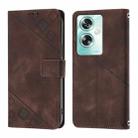 For OnePlus Nord N30 SE Skin-feel Embossed Leather Phone Case(Brown) - 2